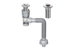 Ensemble de tuyau de vidange flexible universel for lavabo, tube de drainage rétractable for déodorant, accessoires de salle de bain, gris(TanTiao)