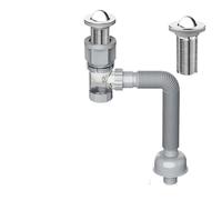 Ensemble de tuyau de vidange flexible universel for lavabo, tube de drainage rétractable for déodorant, accessoires de salle de bain, gris(FanBan)