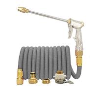 Ensemble de tuyaux d'arrosage avec injecteur d'eau Extensible, Tuyau d'arrosage Magique Haute Pression, pulvérisateur de Pistolet de Lavage de Voiture largement utilisé (Tuyau
