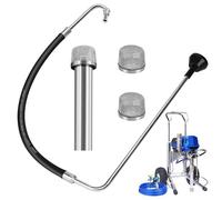 Ensemble de tuyaux d'aspiration et de ligne de reflux en acier inoxydable, 2 filtres gratuits, compatibles avec Graco 695 795 3900 1095 1595 5900 7900 Machine de pulvérisation sans air, accessoires de