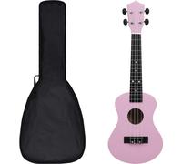 Ensemble de ukulélés soprano avec sac pour enfants Rose 23