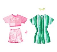 Ensemble de v tements et d'accessoires pour poup es Barbie Fashions, lot de 2 pour poup es Barbie et Ken avec 2 tenues compl tes