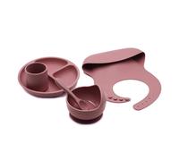 Ensemble De Vaisselle En Silicone Pour Bébé, Bol, Cuillère, Bavoir, De Qualité Alimentaire, Aspiration, Vaisselle Pour Enfants, 5 Pièces/Ensemble