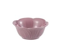Ensemble de vaisselle japonaise créative avec poignée - Plat à tremper en forme de fleur de prunier inversé de 10,2 cm - Violet taro