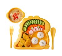 Ensemble de Vaisselle pour | Bol Et Cuillere Ustensiles,Set de Bols avec Motif Dinosaure Dessin Animé | pour Garçons Filles Maison École Petit Déjeuner Déjeuner Goûter