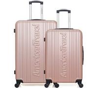 Ensemble de valise grand format, valise weekend en ABS 4 roues Springfield, rose doré rose dore G