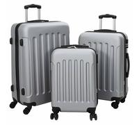 vidaXL Set de valises 3 pcs Valise Rigide Champagne 20'' 24'' 28'' ABS