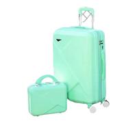 Ensemble de valises de voyage, ensembles à bagages en 2 pièces légers avec des roues de spinner verrouille les valises de roulement de voyage durs et un boîtier cosmétique 14 pouces (rouge 24in)