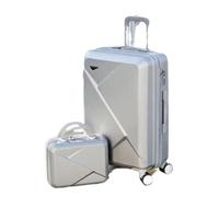 Ensemble de valises de voyage, ensembles à bagages en 2 pièces légers avec des roues de spinner verrouille les valises de roulement de voyage durs et un boîtier cosmétique 14 pouces (rouge 24in)