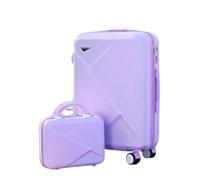 Ensemble de valises de voyage, ensembles à bagages en 2 pièces légers avec des roues de spinner verrouille les valises de roulement de voyage durs et un boîtier cosmétique 14 pouces (rouge 24in)