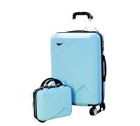 Ensemble de valises de voyage, ensembles à bagages en 2 pièces légers avec des roues de spinner verrouille les valises de roulement de voyage durs et un boîtier cosmétique 14 pouces (rouge 24in)