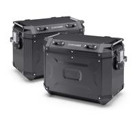 Ensemble De Valises Latérales KAPPA K’VOYAGER En Aluminium Noir 48L