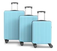 Ensemble de valises M, L & XL | Wertes | Set de 3 bagages rigides en ABS, 77 cm, 67 cm et valise cabine, total de 158 cm | Bleu