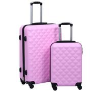 vidaXL Ensemble de valises rigides 2 pcs Rose ABS 92429 Rose G