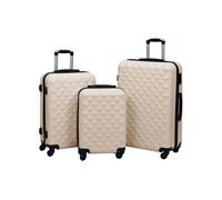 Valise Rigide 3 pcs Jaune ABS Voyage Trolley Bagage Vacances Cabine vidaXL