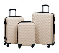 vidaXL Ensemble de valises rigides 3 pcs Doré ABS 92416 Jaune G