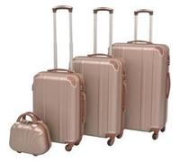 Ensemble de valises - vidaXL - Champagne - 4 pièces - Coque rigide ABS - 360° roulettes Rose G