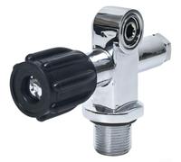 Ensemble de valves de réservoir double pour conduite à gauche et droite 3500 psi DIN avec port de libération de sécurité et volant antidérapant (valve à droite)
