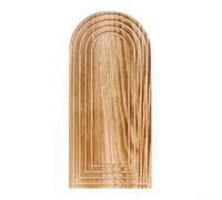 Ensemble de vases muraux en bois à suspendre - Décoration murale bohème pour salon, entrée - Jardinières de fleurs séchées modernes de ferme - Décoration d'intérieur fabriquée à la main - 29,8 x 13,7