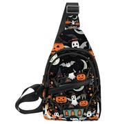 Ensemble de vecteurs mignons avec illustrations d'Halloween 2_176 Petit sac à dos bandoulière pour femmes et hommes, Multicolore 03., 11.8x7x1.5in/30x18x4cm