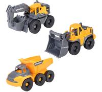 Ensemble de véhicules de chantier pour enfants - SWAPY - Volvo - 3 véhicules - Pelleteuse - Camion benne - Chargeur