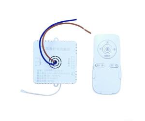 Ensemble de ventilateur de plafond avec télécommande et récepteur 2,4 G pour lumière LED 2 x 48-72 W 180-265 V CA Blanc (télécommande)