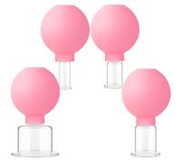 Ensemble de ventouses en verre, 4PCS Massage Masage Aspiration Aspiration Cupping Cups, Thérapie de ventouse du visage Ensemble pour le corps du corps du corps Back Back épaule Muscle et douleurs art