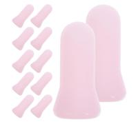 Ensemble de Ventouses Faciales Mini en Silicone, 12 Pièces, Rose | Contour des Yeux et Peau du Visage, Usage à Domicile, Style Mignon et Raffiné, Doux
