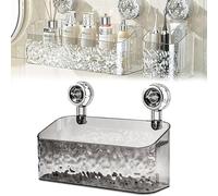 Ensemble de ventouses pour support de douche, 2024 nouveau style de luxe léger motif glacier étagère à ventouse sans perçage organisateur de douche pour cuisine salle de bain(D)