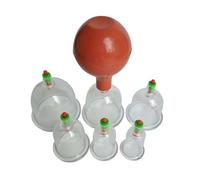 Ensemble de Ventouses sous Vide avec Pompe à Bille en Caoutchouc | Plastique Visible, Valve de Pression, Bords Arrondis, Récupération Musculaire et Détente, Automassage à Domicile pour Bras