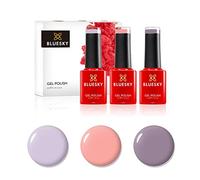 Ensemble de vernis à ongles Bluesky Gel - Spring, Just Ride SS2001, Tulip Lover SS2008, Out et environ SS2010, 3 x 5 ml (nécessite un durcissement sous UV / lampe LED) rose, violet, lilas