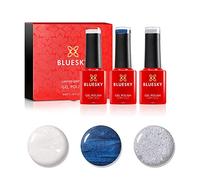 Ensemble de vernis à ongles en gel bluesky, liste de souhaits - 3 x 5 ml de vernis à ongles en gel - argent, violet, paillettes (nécessite de curoter sous UV / lampe LED)