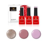Ensemble de Vernis à Ongles en Gel Bluesky - Rose Foncé, Rose Clair, Lavande, Paille - SPC03, QXG080, 63903 - 3 x 5 ml