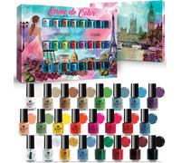 Ensemble De Vernis À Ongles ""Envie De Color"" - Collection Complète De 24 Couleurs Éclatantes,Nacrées,Pastel Et Classiques Dans Un Coffret De Designer (Ensemble #A)