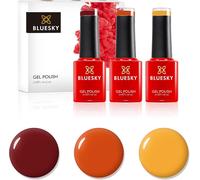 Ensemble De Vernis À Ongles Gel, Burnt Sunset, Banana Mania Lt129, Orange Sweetie A012, Paradis Red 80575, 3 X 5 Ml, (Nécessite De Guérir Uv Ou Lampe Led)