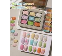 Ensemble De Vernis À Ongles Gel De Peinture À L'huile De Concert De Coucher De Soleil De 9 Couleurs, Longue Durée, Non Lavable Pour Les Conceptions En Relief 3d-Luo Ri Yin Yue Hui.01-09.
