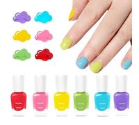 Ensemble de vernis à ongles pour - 6 vernis à ongles-en gel pelables à séchage rapide | Kit d'ongles et sûr, non toxique, pour et adolescents, fêtes, maison, salon, mariage, vo