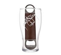 Ensemble de verres à bière et décapsuleur sous licence officielle Royal Air Force RAF - Bomber Lancaster - Verre à bière gravé graphique pour bar, cuisine et salle à manger pour homme, histoire et