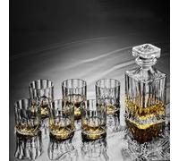 Ensemble de verres à vin occidentaux en cristal - Bouteille de vin occidentale créative avec couvercle - Dispositif de réveil - Convient pour les bars à domicile