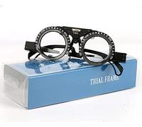 Ensemble de verres d'essai optiques, monture de verres d'essai optiques en titane ajustable, écart pupillaire 48-70 mm, axe d'astigmatisme de la monture d'essai optique, test de monture de v