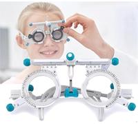 Ensemble de verres d'essai optiques, monture d'essai optique ajustable pour examen de la vue, monture d'optométrie légère en titane pour opticiens professionnels et tests de la vue