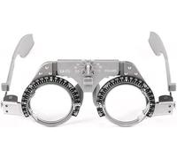 Ensemble de verres d'essai optiques, monture entièrement réglable, écart pupillaire de 54 à 70 mm, pour optométrie et examens visuels en magasin et en milieu hospitalier.
