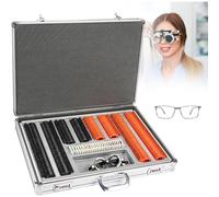 Ensemble de verres d'essai pour l'optométrie, kit à haute transmission lumineuse avec monture d'essai, outils essentiels pour les tests de lunettes et la correction de la vue.