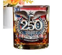 Ensemble de verres drapeau american eaglee - Verre à whisky commémoratif 250e édition, tasses de bar, collection de verres | Whisky patriotique Bourbon pour la maison, la cuisine, le Bar, la fête de l
