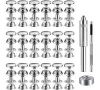 Ensemble De Verrouillage À Pression De 15 Mm Argent