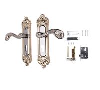 Ensemble de verrouillage de poignée de porte complète avec clés Lock de levier de style européen calme pour la salle de bain de salle de bain Cuisine Cuisine Front Gate Front