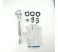 Ensemble de verseurs d'huile en métal pour jerricanes de 5 à 20 L, buse flexible avec joint en caoutchouc étanche, longueur 30 cm, diamètre du bec 2 cm, construction en métal durable