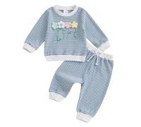 Ensemble De VêTements BéBé Fille 2 PièCes, Ensemble 2 pièces pour Fille en Tricot Doux à Motif Floral 3D Tenue décontractée Confortable pour Nouveau-nés et Tout-Petits