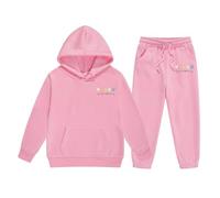 Ensemble De Vêtements Bébé Fille Enfant Polaire Chaud Hiver Sweat A Capuche Printemps Et d'automne Tenue Sport Garçon Mariage Annee 50 Garcon Pyjama (Rose,2-3 Ans)