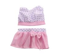 Ensemble de vêtements d'été pour poupées américaines, hauts sans manches, gilet et mini-jupe à noeud papillon, Costume de fête